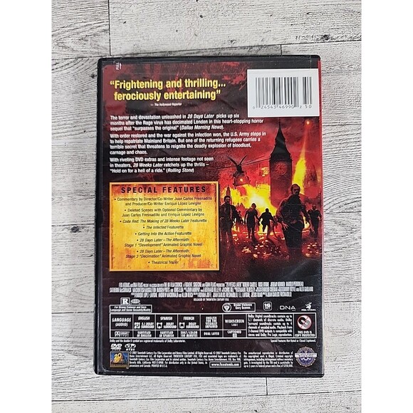 28 Weeks Later Widescreen DVD w/ Removable Hologram Cover Horror Movie - Picture 4 of 5